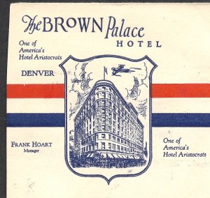 Doyle's_Stamps: 1929 Washington First Flight/Hotel Cover, Scott #C11