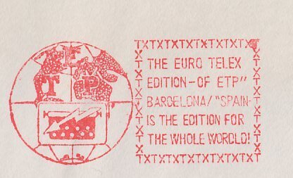 Meter cover Spain 1980 Euro Telex