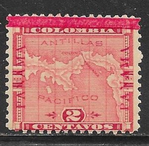 Panama 72: 2c Map Overprint, used, F