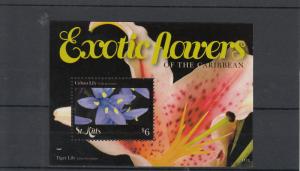 St Kitts 2011 MNH Flora Stamps Exotic Flowers of Caribbean Tiger Lilly 1v S/S II