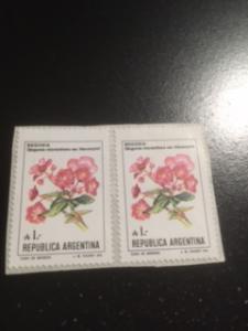 Argentina sc 1524 u on a piece flowers