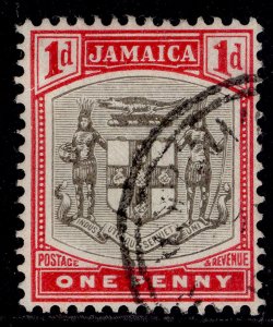 JAMAICA EDVII SG39, 1d grey & carmine, FINE USED.