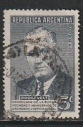 1946 Argentina - Sc 551 - used VF - single - Franklin D Roosevelt