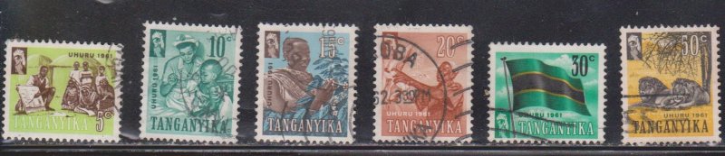 TANGANYIKA Scott # 45-50 Used