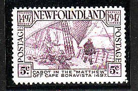 Newfoundland- Sc#270-unused NH 5c Cabot-id#6997-1947-