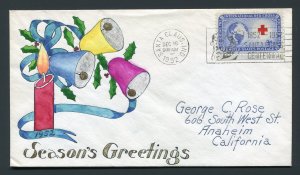 1952 Santa Claus, Indiana to Anaheim, California - William Wright Hand Painted