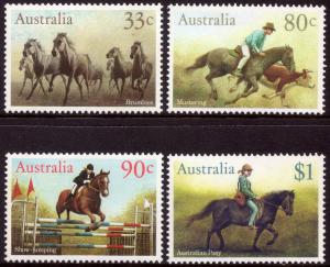 Australia 1986 Horses Set of 4 SG 1010-1013 MNH
