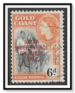 Ghana #9 Overprinted Independence Used
