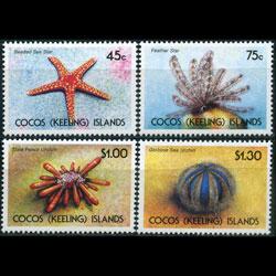 COCOS IS. 1991 - Scott# 237-40 Marine Life Set of 4 NH