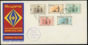 Guyana #95-99 Scouting Anniversary Jamboree 1969 FDC First Day Issue Cover