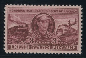 US Stamp #993 Railroad Engineers 3c - PSE Cert - Superb 98 - MNH - SMQ $70.00