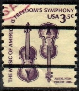 US Stamp #1813x1.3 - Americana Weaver Violins Coil w/ Precancel Lines