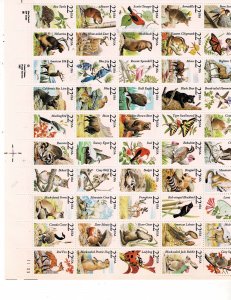 Wildlife 22c US Postage Sheet #2286-2335 VF MNH