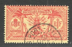 NEW HEBRIDES (French)  #27 Used,  F   CV $80.00 ..... 4300011