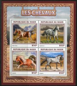 NIGER  2016 HORSES SHEET  MINT NH