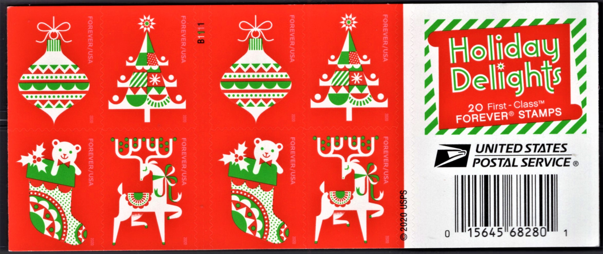 5528 - 2020 First-Class Forever Stamp - Holiday Delights