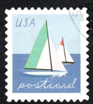 SC# 5747 - (48c) - Sailboat postcard rate - USED Single - two boats.