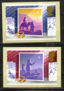 Great Britain 1234-1238 PHQ Cards Set MNH Christmas (A)