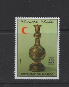 Morocco #672 (1989 Red Crescent issue) VFMNH CV $1.10