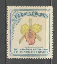 COLOMBIA Sc# 550 MH FVF Orchid Flower