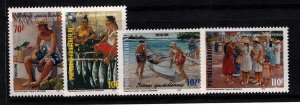 FRENCH POLYNESIA Sc 744-47 NH ISSUE OF 1998 - LOCAL LIFE - ART