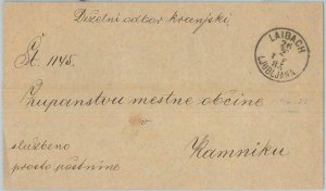 75485 - AUSTRIA Slovenia - POSTAL HISTORY - Prefilatelic Cover from LAIBACH 1885