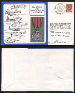 DM15b Award of the George Medal to Airmen Signed by Captain R.J. Russell