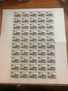 CZECHOSLOVAKIA  50H SC.2870 1992 CHRUDIN CHURCH MNH FULL SHEET PG28