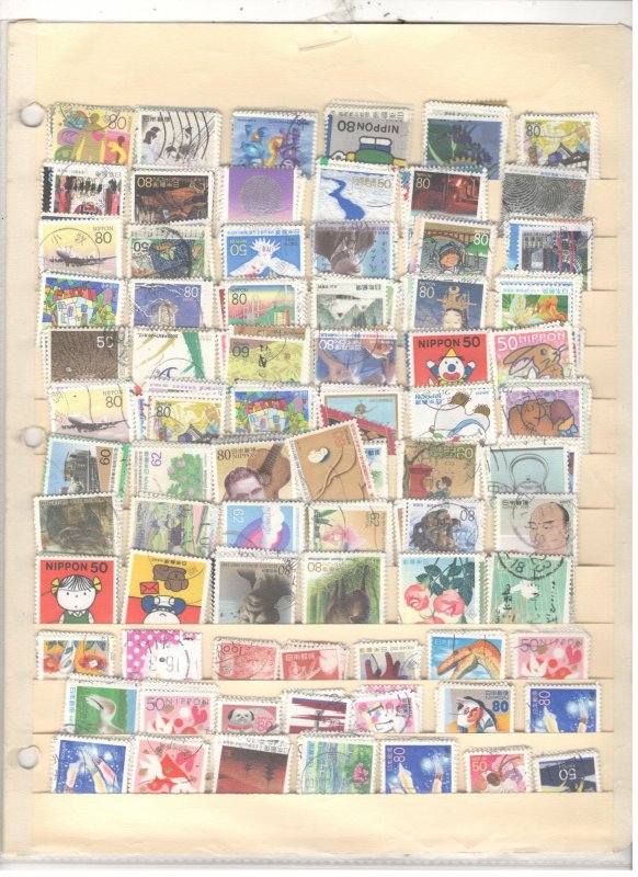 JAPAN COLLECTION ON STOCK SHEETS, BOTH MINT/USED