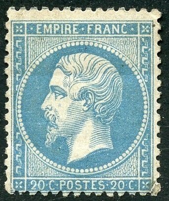 France Scott 26 Unused FLHMOG - 1862 Napoleon III - SCV $225.00