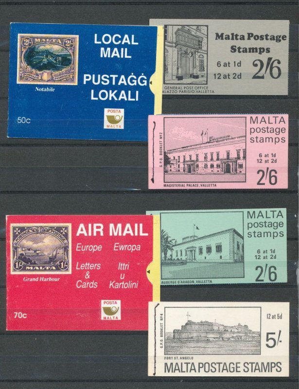 Malta 1970s/80s Mini Sheets Booklets MNH Used+GV Revenues Military(Apx 75) MT3