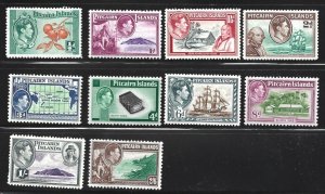 PITCAIRN ISLANDS 1940 DEFINITIVE SET