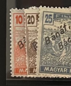 Hungary, 1919, SC 10N22-10N24, LH, VF.