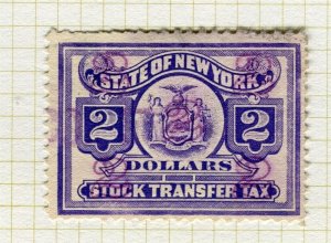 USA; Early 1900s Local New York Revenue issue fine used $2 value