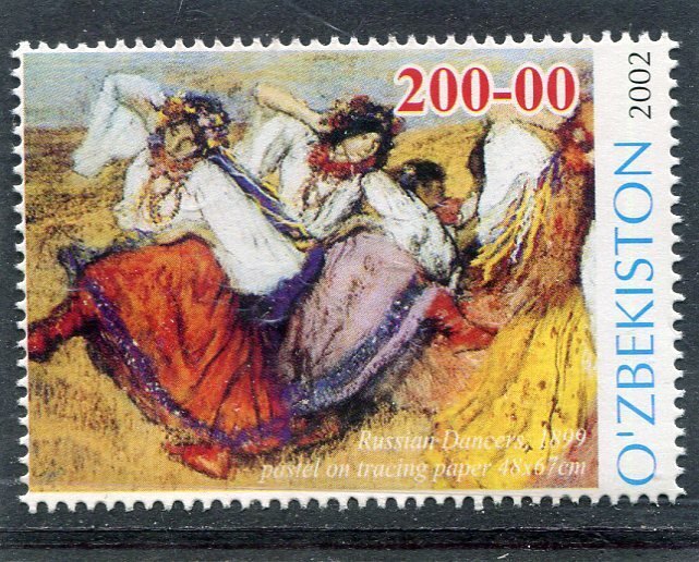 Uzbekistan 2002 EDGAR DEGAS Painting Stamp Perforated Mint (NH)