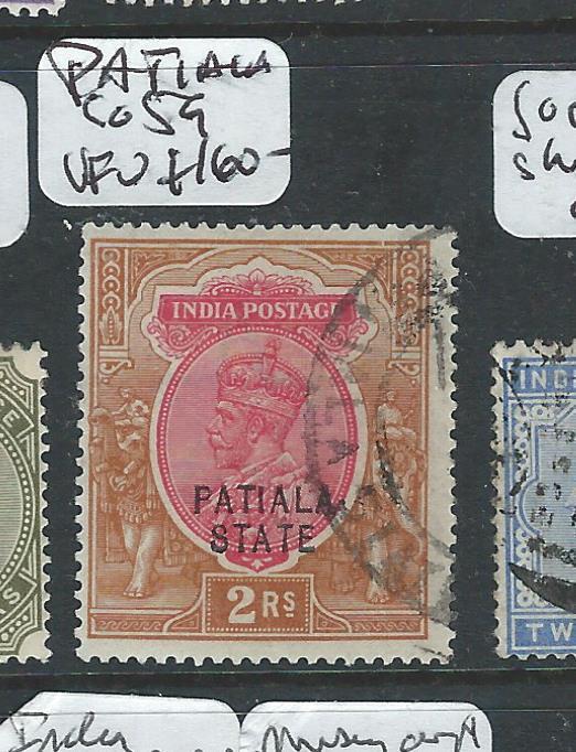 INDIA PATIALA  (P0804BB) KGV 2R  SG 59   VFU