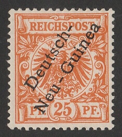 NEW GUINEA - GERMAN 1897 Eagle 25pf dark orange. Expertised.