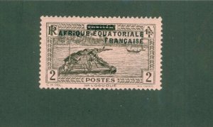 FRENCH EQUATORIAL AFRICA 2 MH BIN$ 1.00