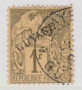 French Colony Guyana 1892 1fr Used Stamp A22P10F8296-