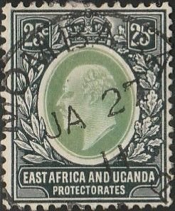 East Africa & Uganda Prot. #37 Used  From 1907-08