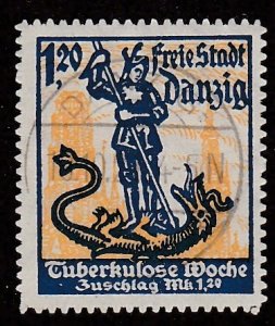 Danzig # B3, St. George & The Dragon, Used, 1/3 CAt.
