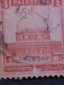 ​PALESTINE-1927-SC# 65 MOQUES OF OMAR-USED FANCY CANCEL VF 96 YEARS OLD