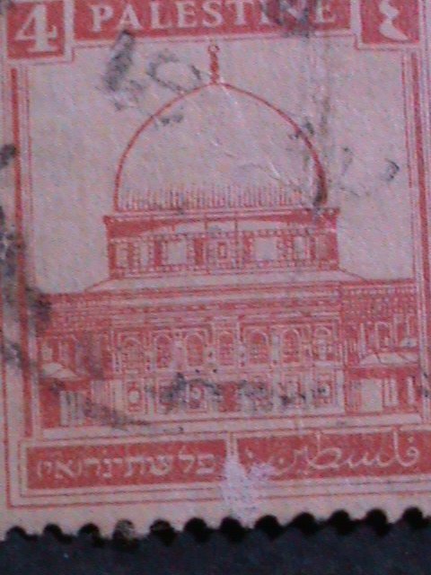 ​PALESTINE-1927-SC# 65 MOQUES OF OMAR-USED FANCY CANCEL VF 96 YEARS OLD