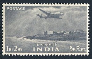 India 267, MNH. Michel . Plane over Cape Comorin, 1955.