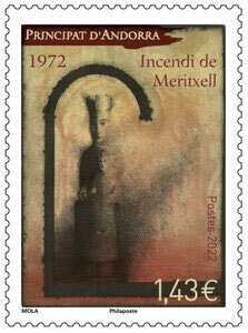 Scott #856 Fire Meritxell MNH