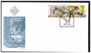 BULGARIA 2019  EUROPA /BIRDS  set on FDC