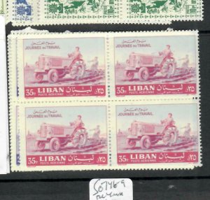 LEBANON  (P0106B)  FARMER  SG 746-9   BL OF 4   MNH