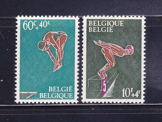 Belgium B791-B792 Set MNH Sports, Swimming