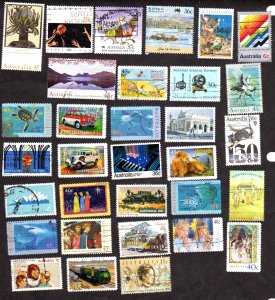 Australia, Lot of 50 used stamps, CV = $ 12.50  Lot 220360 -04