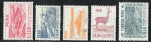 Peru Scott #497-501 Used